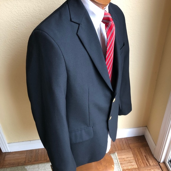 Lands’ End Classic Black Blazer Size 42 - Picture 2 of 15